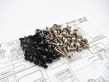 Hiro Seiko Xray T4'21 Alu Black & Titan Screw Set