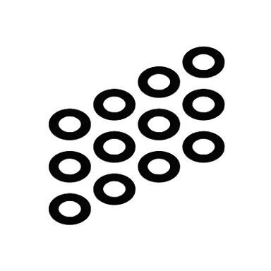 1up Racing 3x6x0.25mm Precision Aluminum Shims Black (12pcs)
