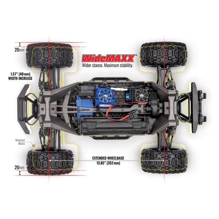 WIDE MAXX VXL 4S Brushless Traxxas Giallo
