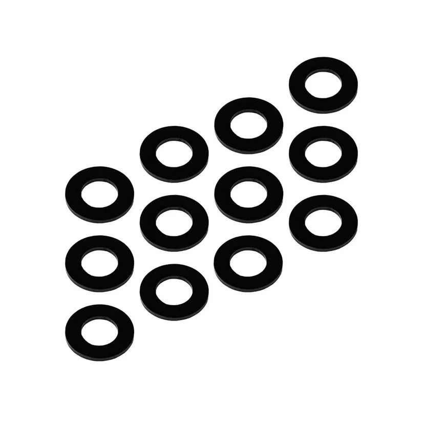 1up Racing 3x6x0.5mm Precision Aluminum Shims Black (12pcs)