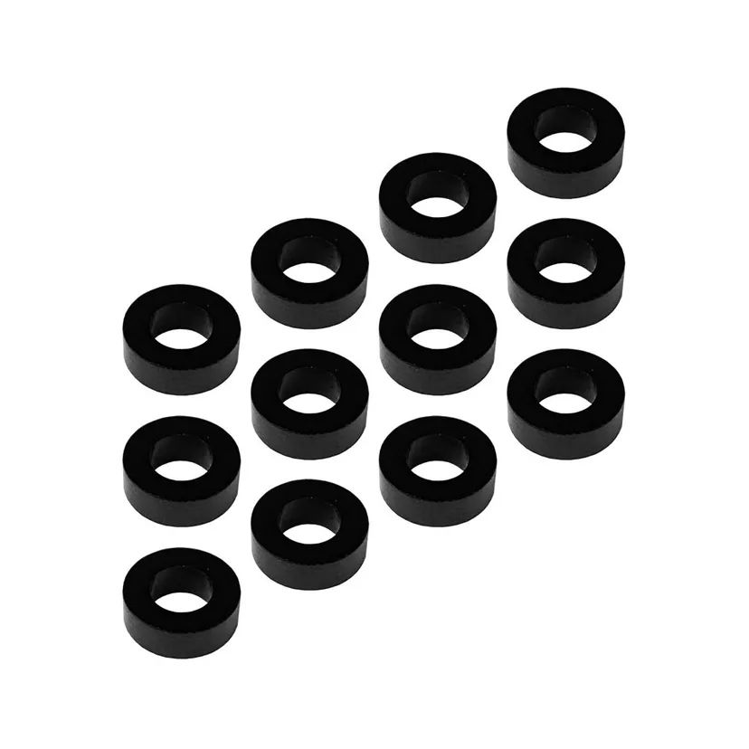 1up Racing 3x6x2mm Precision Aluminum Shims Black (12pcs)