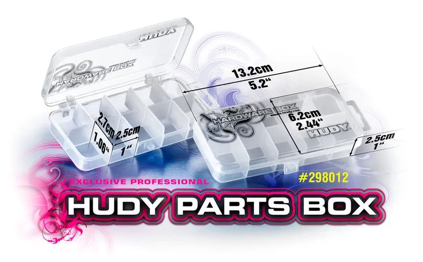 HUDY Parts Box 10-Compartments 132 x 62mm