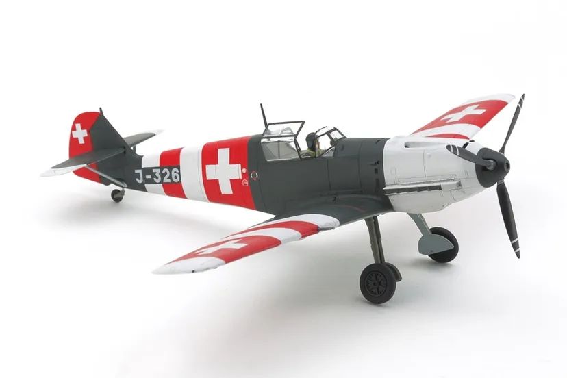 Swiss Messerschmitt BF109 E-3 1/48 Kit di Montaggio Tamiya
