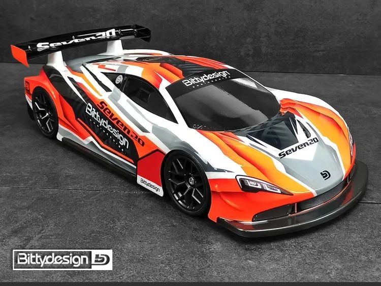 Carrozzeria 1/10 GT Seven20 Bittydesign 190mm Trasparente