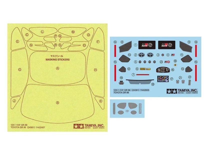 Toyota Gr 86 1/24 Kit di Montaggio Tamiya