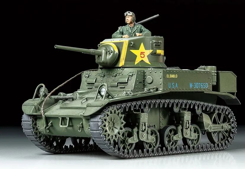 Us Light Tank M3 Stuart Late Production 1/35 Kit di Montaggio Tamiya