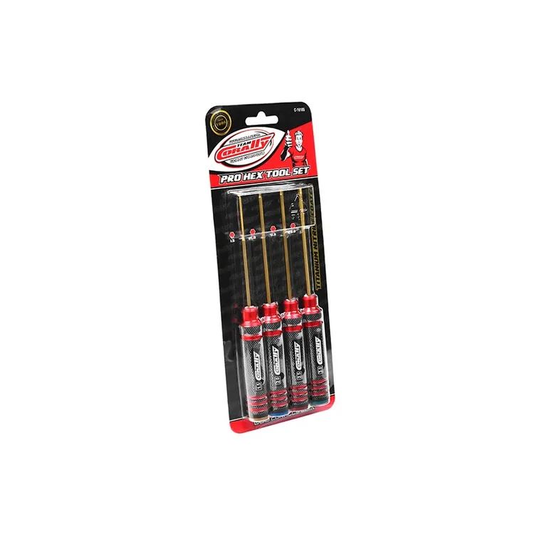 Set Cacciaviti Esagonali Pro Nut TI-NI Coated 1.0/2.0/2.5/3.0mm (4pz) Corally