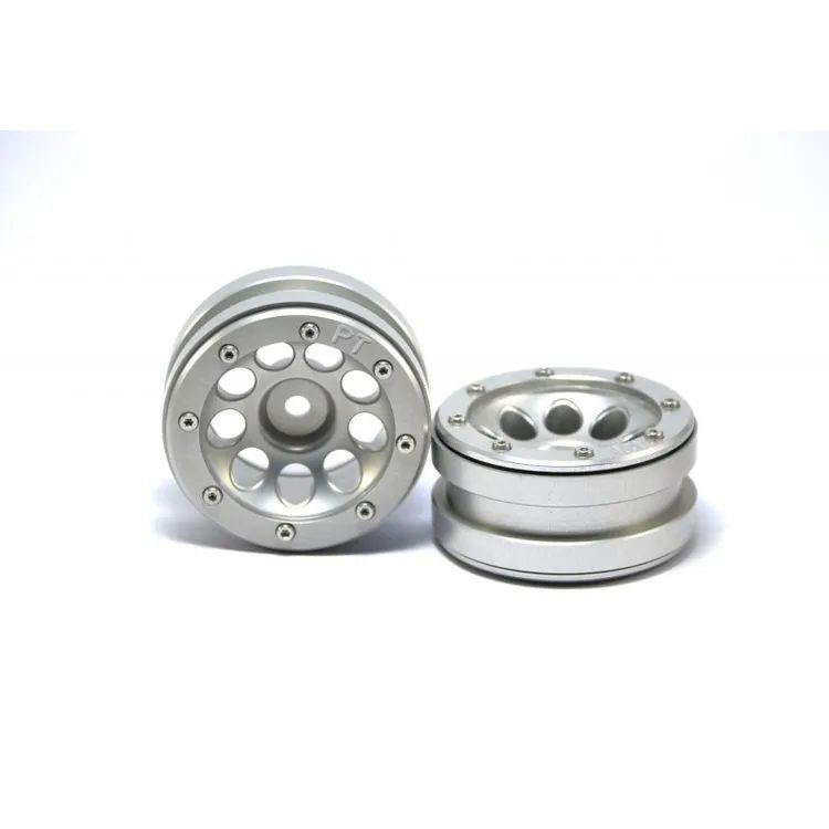 Cerchi in Alluminio Beadlock Wheels PT- Ecohole Silver/Silver 1.9'' (2 pcs)