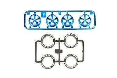 Cerchi 5 Razze Blu + Gomme Low Profile - 95332