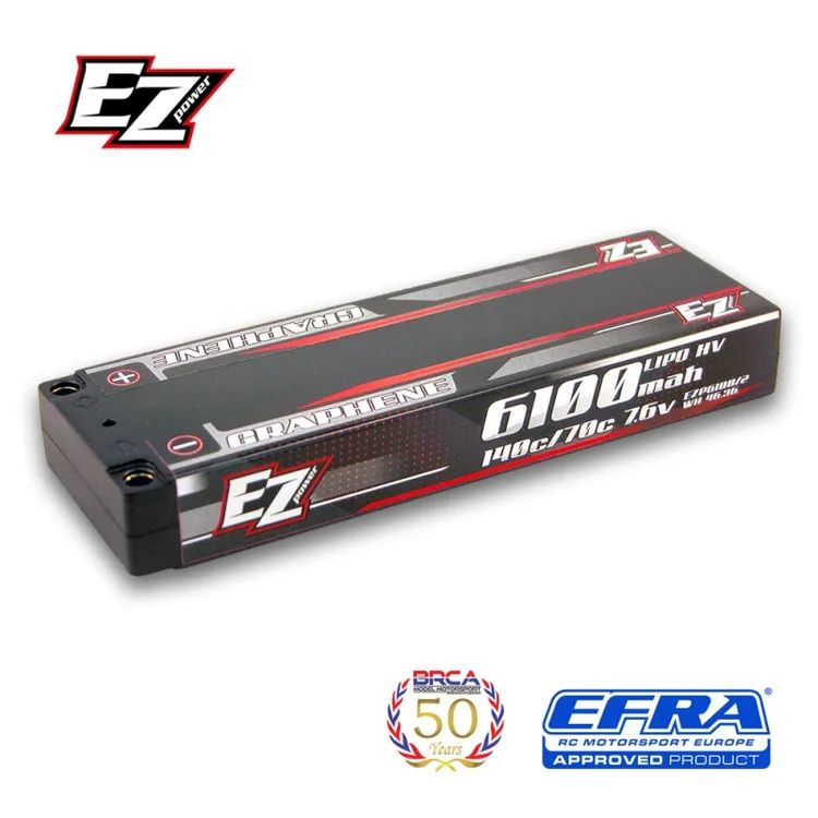 Ezpower Lipo 6100mah ULCG 7,6v 2s 140/70c HV Graphene - 5mm