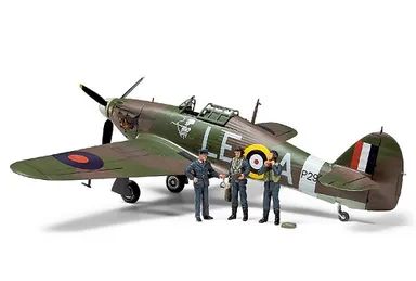 Hurricane MKI con 3 Figure 1/48 Kit di Montaggio Tamiya - 37011