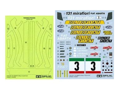 131 Abarth Rally Olio Fiat 1/20 Kit di Montaggio Tamiya