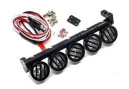 Barra in Metallo con 5 Fari Led per Tetto Scaler Nera Yeah Racing