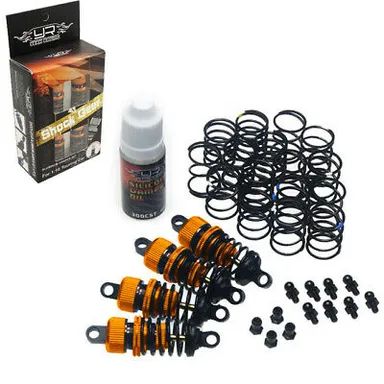 Yeah Racing set Ammortizzatori 55mm per 1/10 Touring Shock Gear (4) ARANCIO
