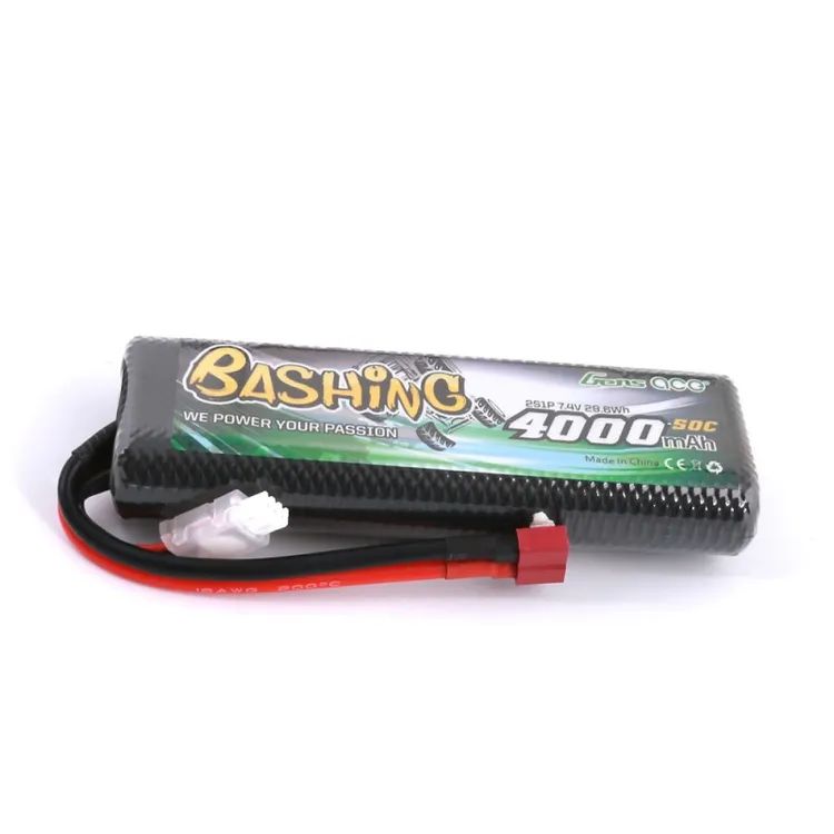 Gens Ace Bashing Series 4000mAh 2S1P 7.4V 50C HardCase Car Lipo Battery Pack T-plug