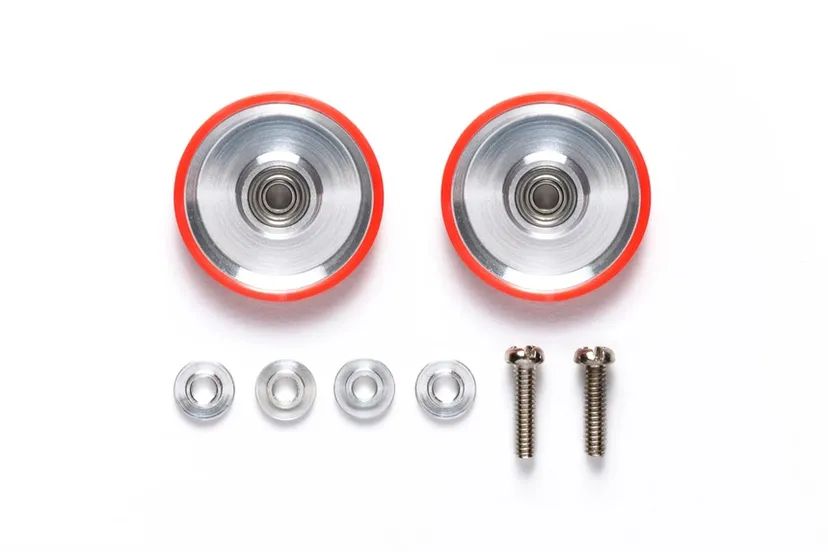 Rotelle 17mm con Anello in Plastica Rosso - 95580