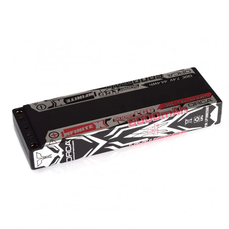 ORCA INFINITE X 6000mAh 7.4V 130C Super-LCG LiPo Stick Pack