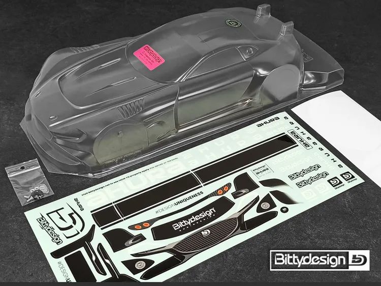 Carrozzeria 1/10 GT AHURA Bittydesign 190mm Trasparente