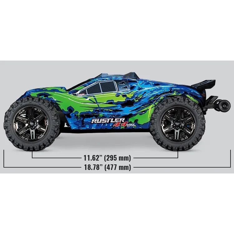 Rustler 4WD VXL-3s Extreme Hd TSM TQi 1:10 Stadium Truck Traxxas