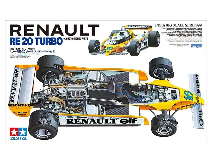 Renault RE-20 Turbo con Fotoincisioni 1/12 Kit di Montaggio Tamiya