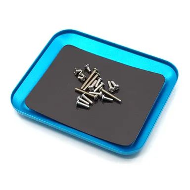 Contenitore Porta Viti Magnetico Anodizzato Blu 12x10x1.5cm Yeah Racing