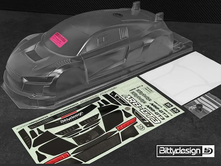 Carrozzeria 1/10 GT AR8-GT3 Bittydesign 190mm Trasparente