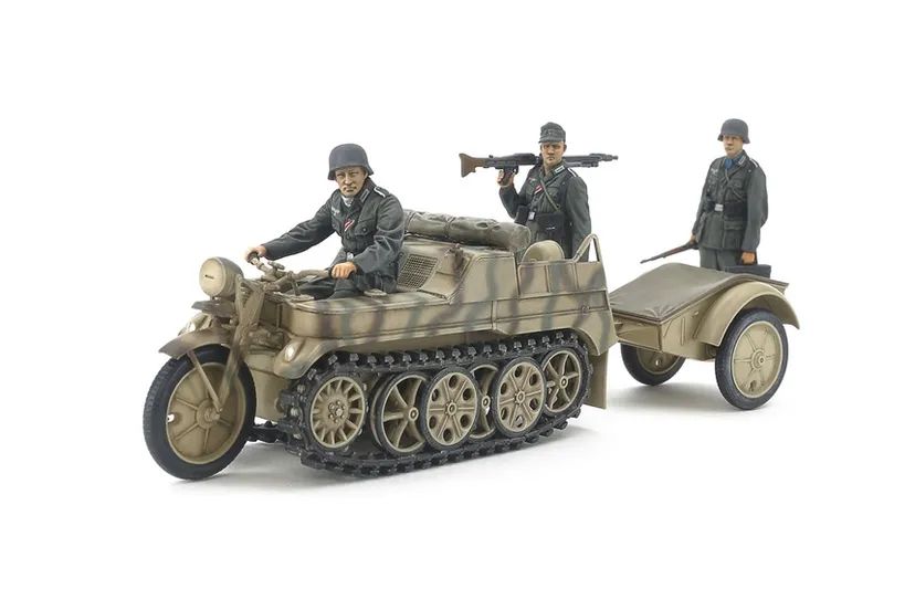 German Sd.Kfz.2 Kettenkraftrad Mid Production 1/35 Kit di Montaggio Tamiya - 35377