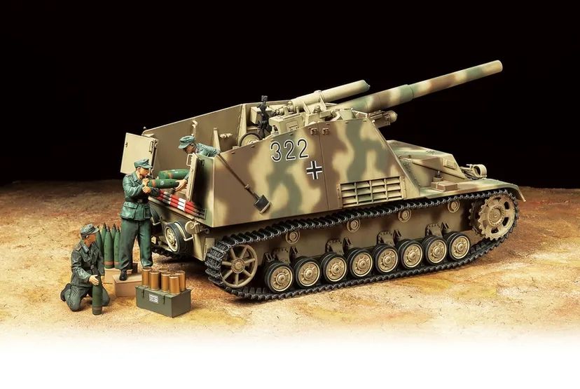 Ger Heavy Sp Howitzer Hummel Late Production 1/35 Kit di Montaggio Tamiya
