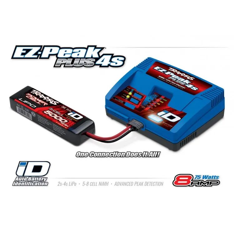 Caricabatterie Ez Peak Plus 8A NiMh/Lipo 4S ID Traxxas - 2981G