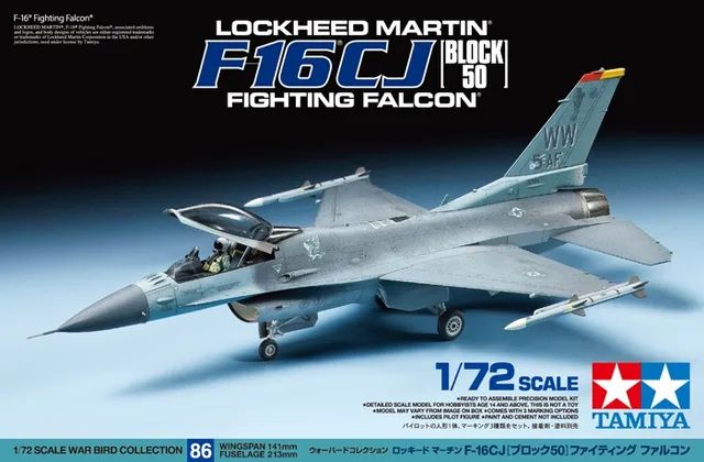 F-16 CJ Fighting Falcon Block 50 1/72 Kit di Montaggio Tamiya - 60786