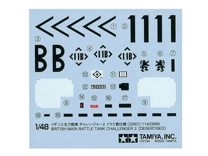 British Tank Challenger 2 Desertised 1/48 Kit di Montaggio Tamiya - 32601