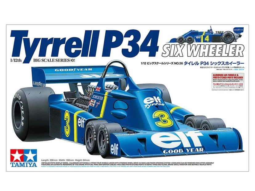 Tyrrell P34 6 Ruote + Fotoincisioni 1/12 Kit di Montaggio Tamiya - 12036