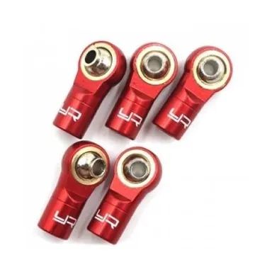 Yeah Racing Uniball in Alluminio con Sfera in Acciaio e Boccola in Bronzo M3 ROSSO con Filettatura SINISTRA