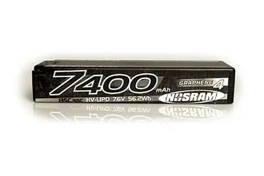 Nosram Graphene-4 Stock Spec 7400mAh 7.6V 2S 135C/65C HV LiPo (5mm, 302g)