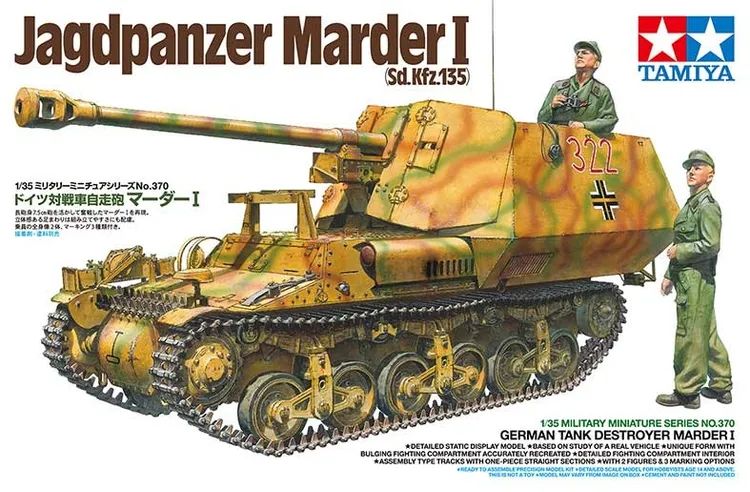 German Tank Destroyer Marder I 1/35 Kit di Montaggio Tamiya