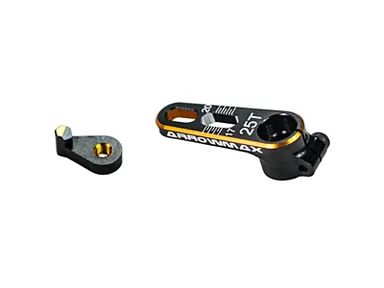 Arrowmax Alu Servo Horns 25T Black Golden