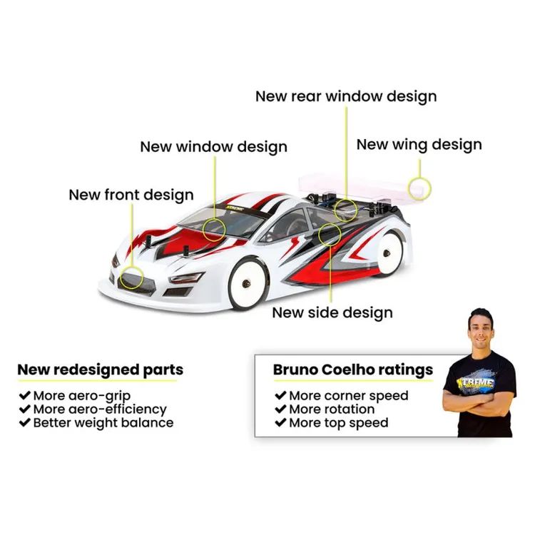 Carrozzeria Xtreme Twister Speciale ETS Version Trasparente 190mm