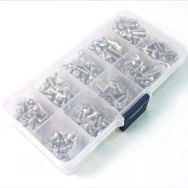 Kit Viti in Acciaio Inossidabile Assortite (box 400pz.) Yeah Racing