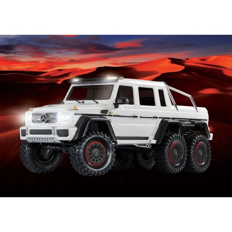 TRX-6 Mercedes-Benz G 63 AMG 6x6 Trail Crawler con Kit Luci Bianco Traxxas