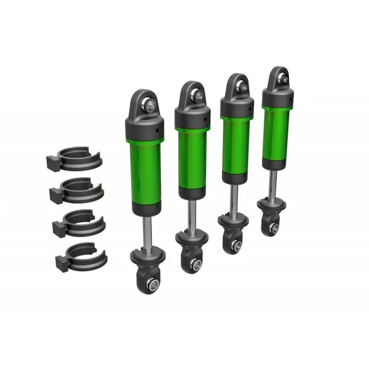 Set Ammortizzatori GTM (4) Assemblati Senza Molle in Alluminio 6061-T6 Anodizzati Verde TRX-4M - 9764-GRN