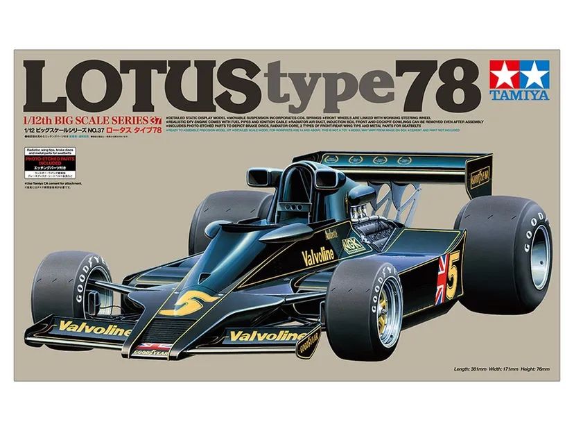 Lotus Type 78 con Fotoincisioni 1/12 Kit di Montaggio Tamiya