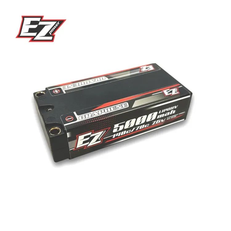 Ezpower Lipo Shorty 5000mah 7,6v 2s 140/70c HV Graphene - 5mm