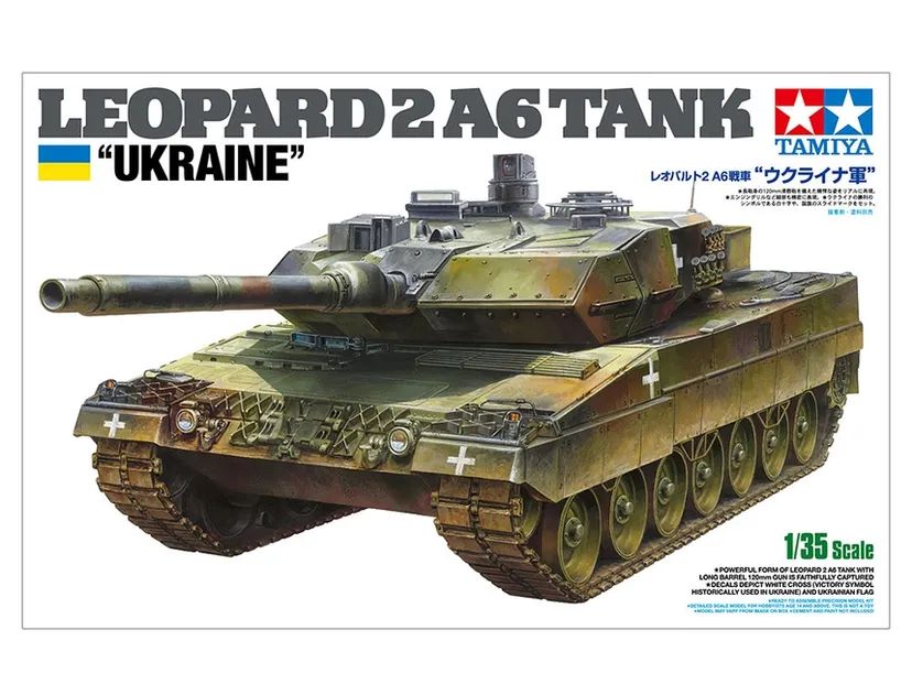Leopard 2 A6 Tank "Ukraine" 1/35 Kit di Montaggio Tamiya
