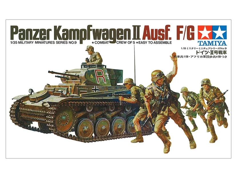 German Pzkpfw II Kit Ca109 1/35 Kit di MOntaggio Tamiya