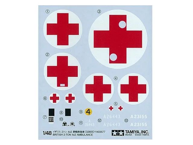 British 2T 4x2 Ambulance 1/48 Kit di Montaggio Tamiya