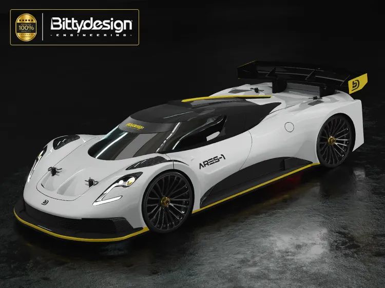 Carrozzeria 1/10 GT ARES-1 Bittydesign 190mm Trasparente