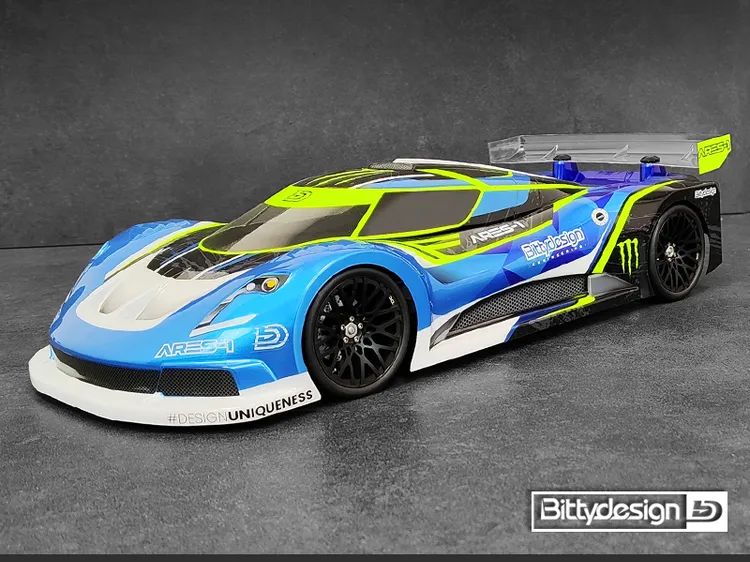 Carrozzeria 1/10 GT ARES-1 Bittydesign 190mm Trasparente