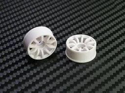 PN Racing Mini-Z 2WD Machine Cut 10 Spoke Front Wheel F0 White