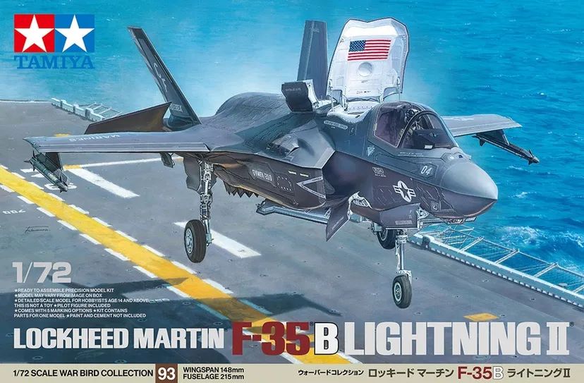 Lockheed Martin F-35 B Lightning II 1/72 Kit di Montaggio Tamiya
