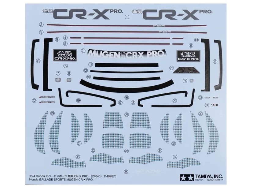 Honda Ballade Sports Mugen CR-X PRO 1/24 Kit di Montaggio Tamiya